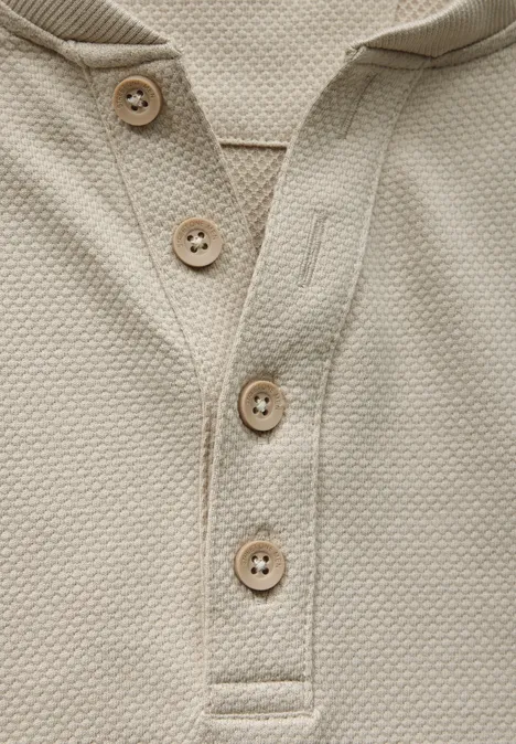 T-shirt Henleys granite beige
