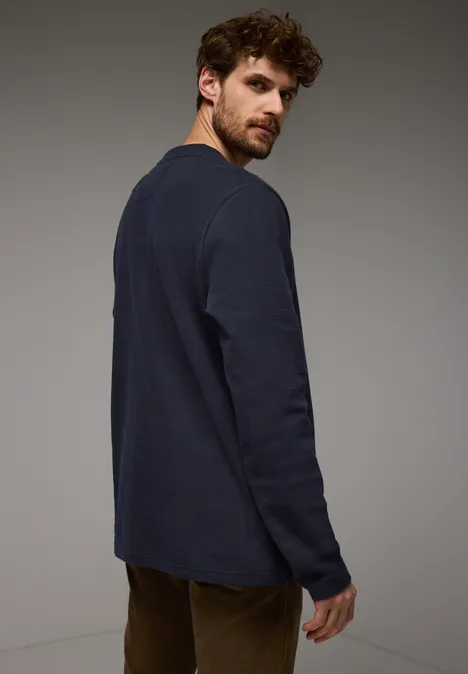 T-shirt Henleys dans un look mélangé night blue