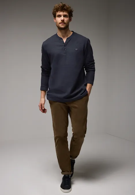 T-shirt Henleys dans un look mélangé night blue