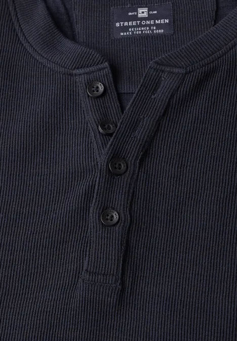 T-shirt Henleys dans un look mélangé night blue