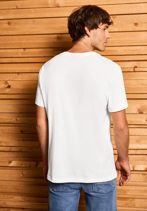 T-shirt à rayures imprimées bright white