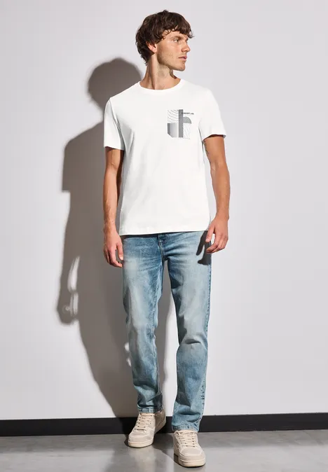 T-shirt avec imprimé bright white