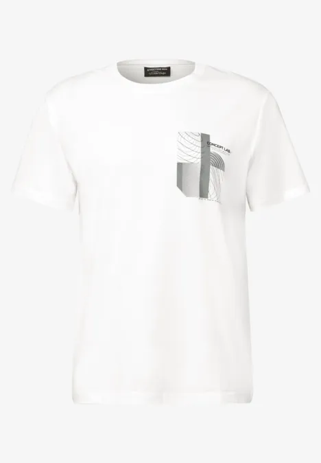 T-Shirt mit Print bright white