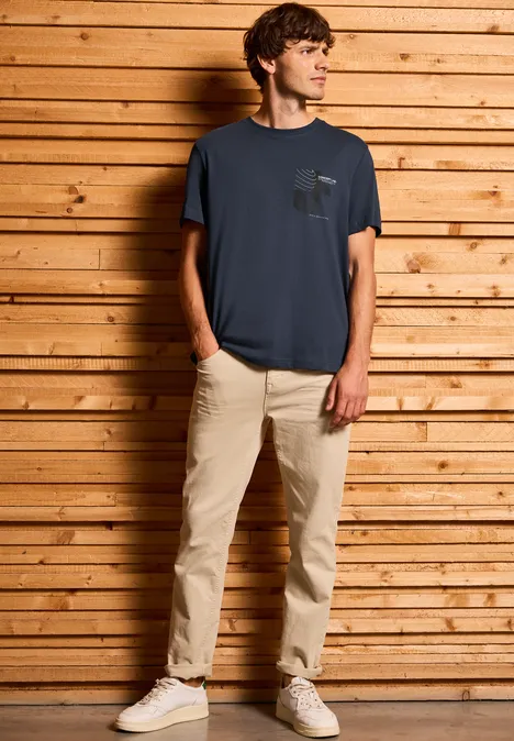 T-shirt met print bold blue