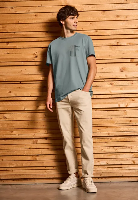 T-shirt avec imprimé silver green