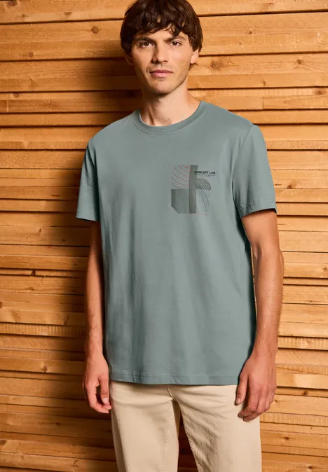 T-shirt avec imprimé silver green