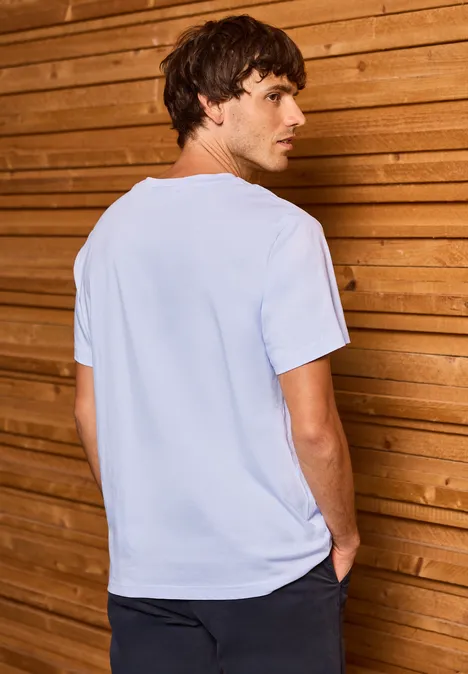 T-shirt avec motif à rayures soft blue