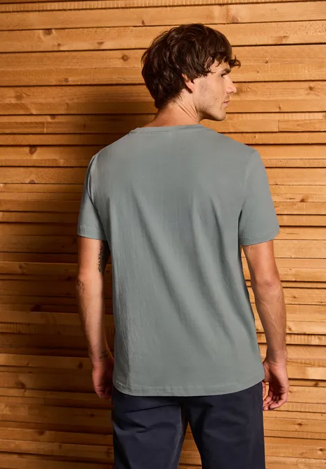 T-shirt à l'imprimé graphique silver green