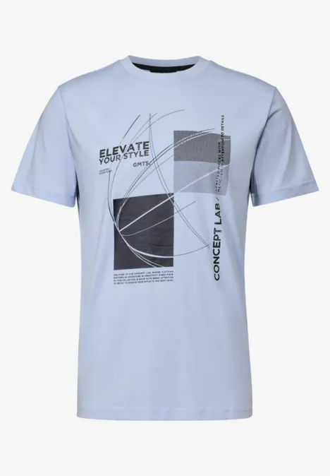 T-Shirt mit grafischem Print soft blue