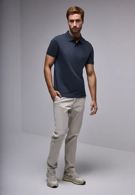 Polo piqué bold blue