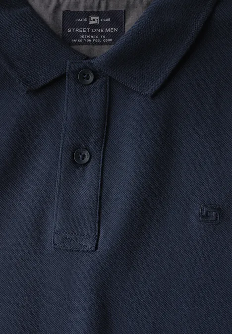 Polo piqué bold blue