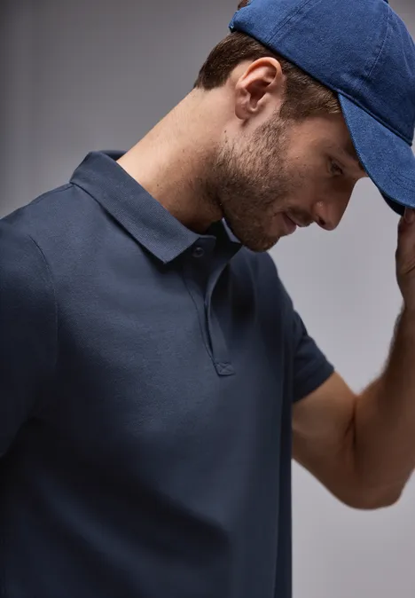 Polo piqué bold blue