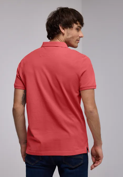 Polo piqué bleached red