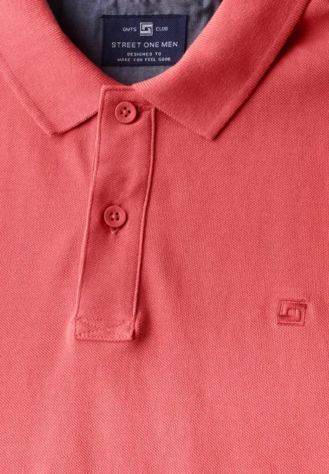 Polo piqué bleached red