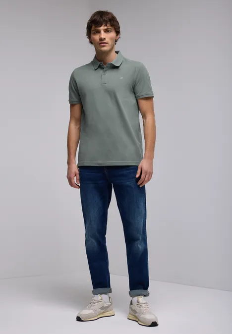 Polo piqué silver green