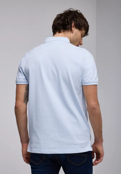 Polo piqué soft blue