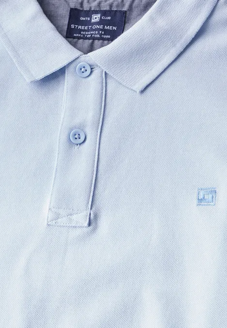 Polo piqué soft blue