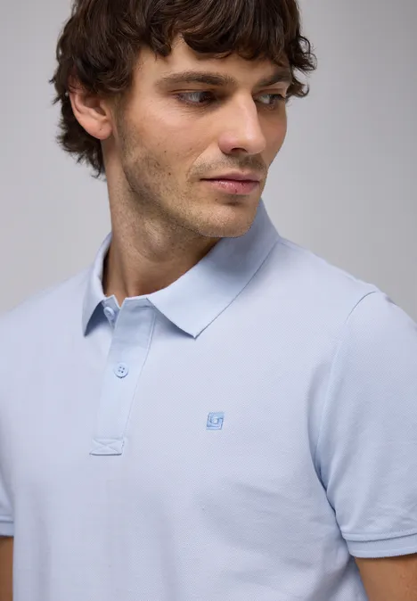 Polo piqué soft blue