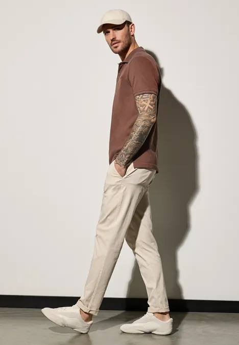Polo piqué clay brown