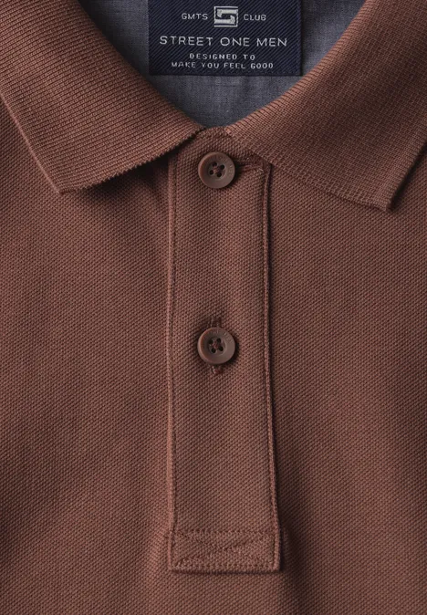 Polo piqué clay brown
