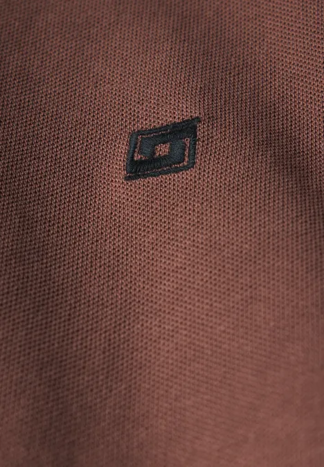 Polo piqué clay brown