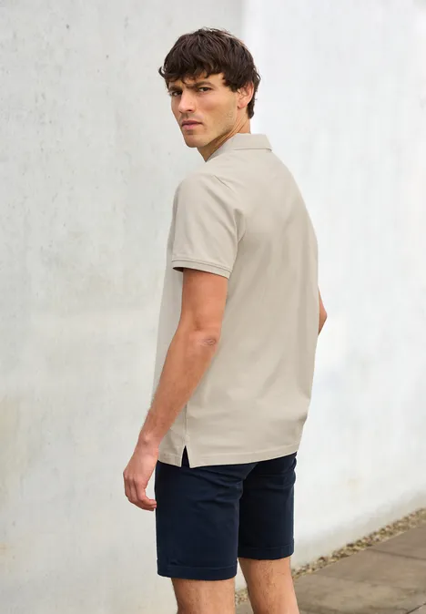 Polo piqué basic beige