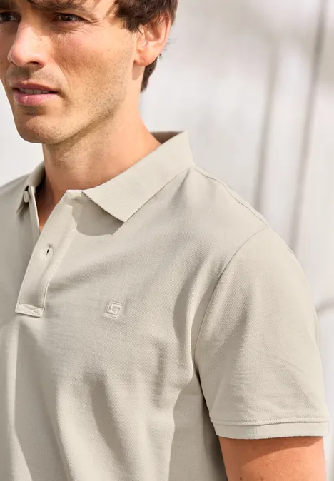 Polo piqué basic beige