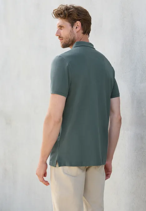 Polo piqué teal green