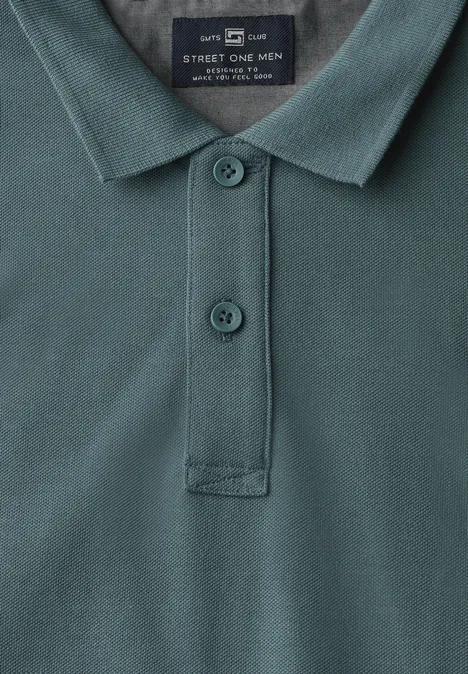 Polo piqué teal green