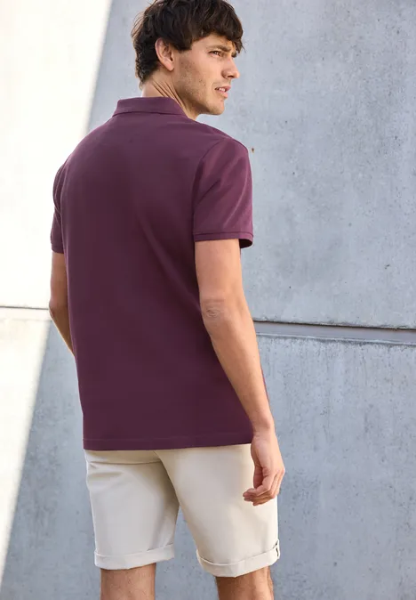 Polo piqué dark red