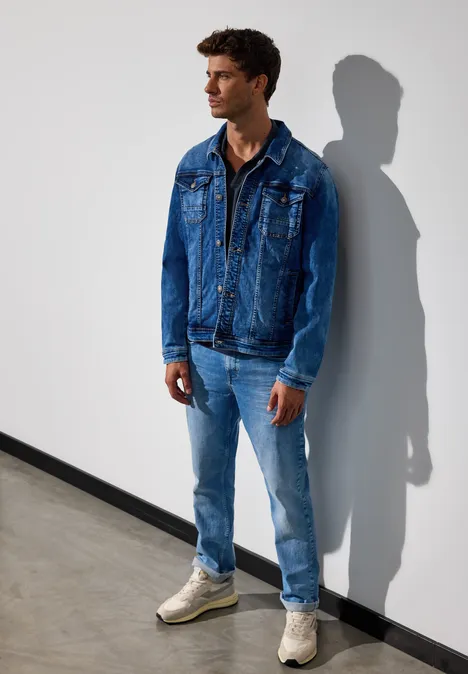 Poloshirt met open kraag bold blue