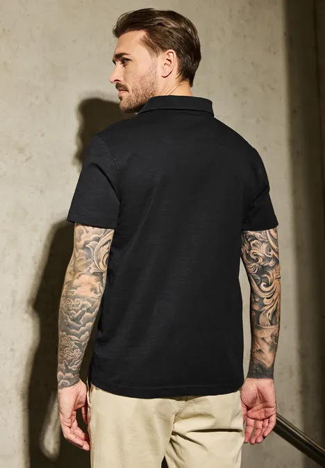 Polo en jersey Black