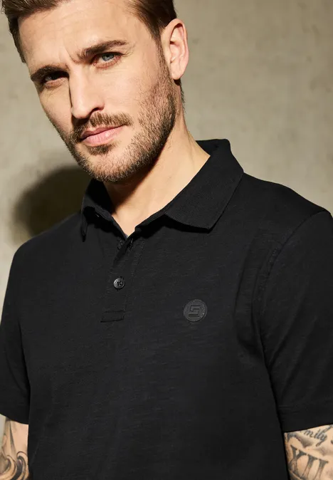 Polo en jersey Black