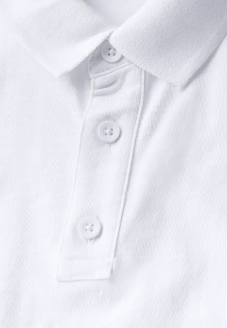 Polo en jersey bright white