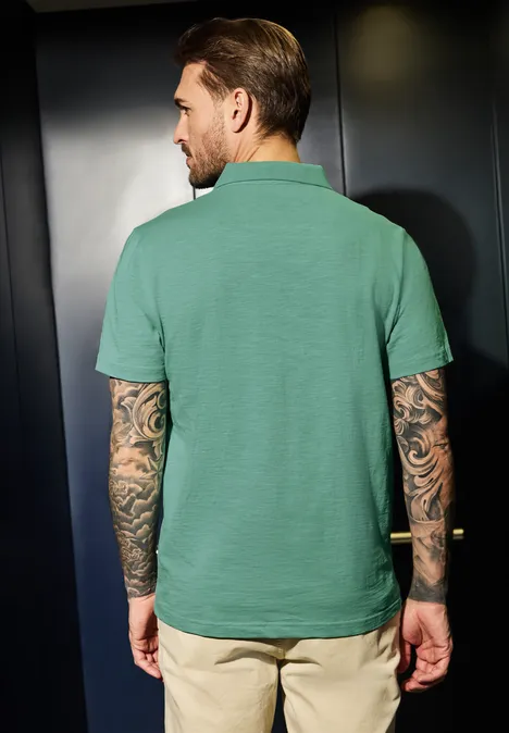Polo en jersey mint green