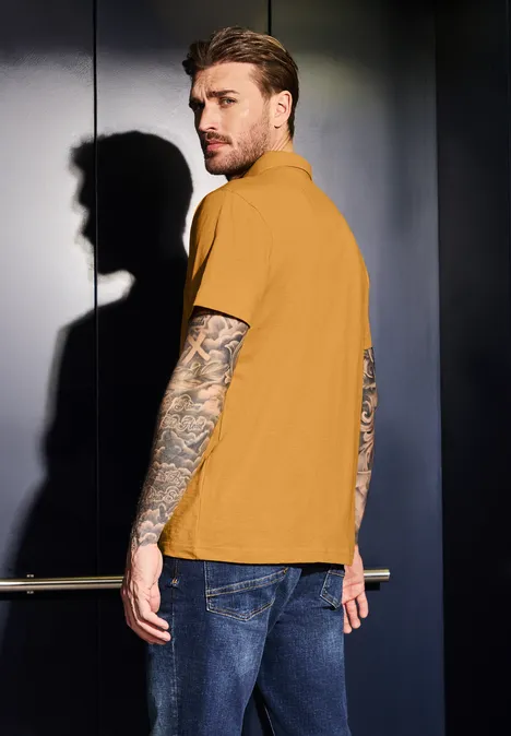 Polo en jersey electric yellow