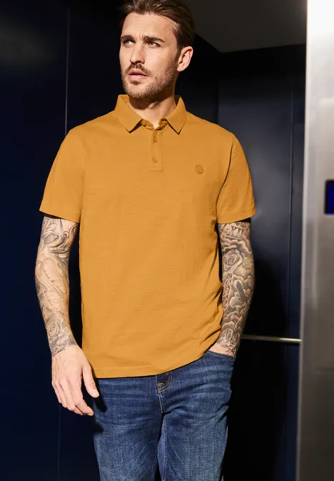 Polo en jersey electric yellow