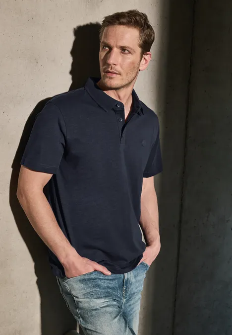 Polo en jersey dark ink blue