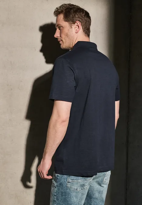 Polo en jersey dark ink blue