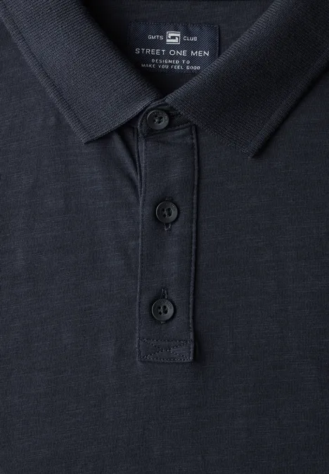 Polo en jersey dark ink blue