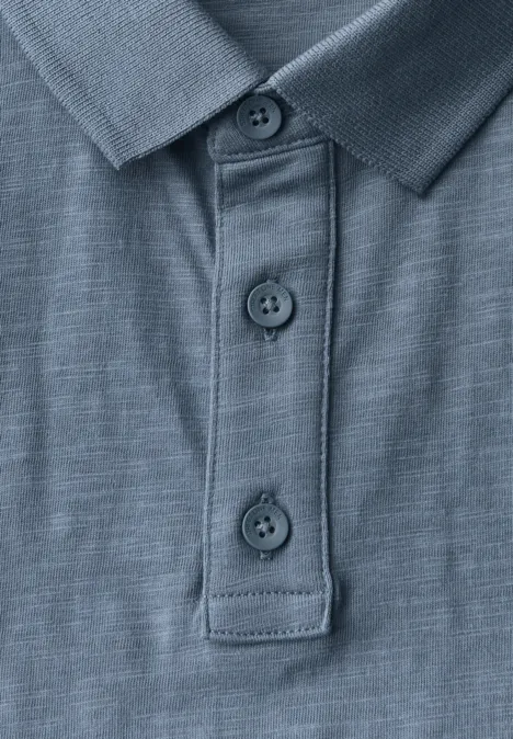 Polo en jersey dusty blue