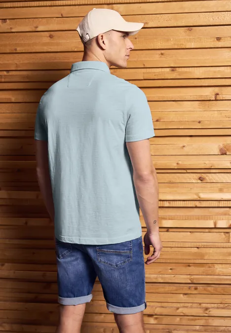 Polo en jersey lagoon blue