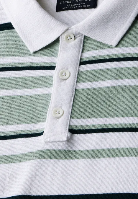 Polo à rayures bright white