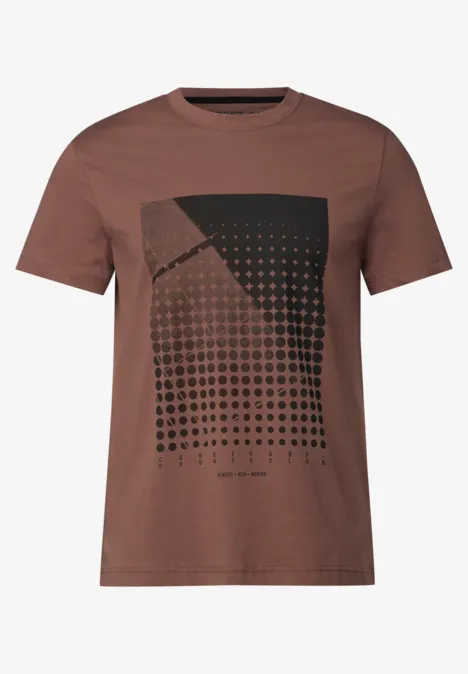 T-Shirt mit Print clay brown