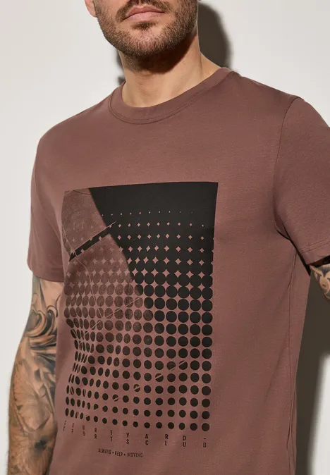 T-Shirt mit Print clay brown