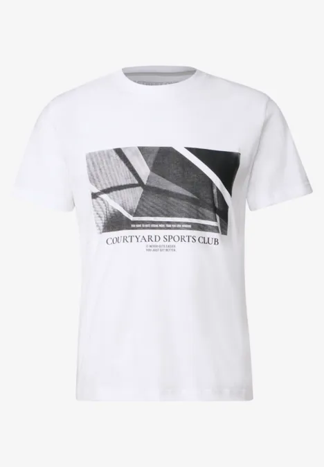 T-Shirt mit Print bright white