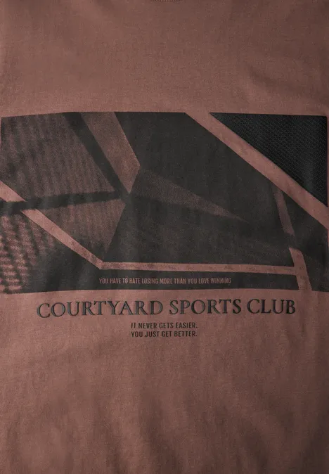 T-Shirt mit Print clay brown