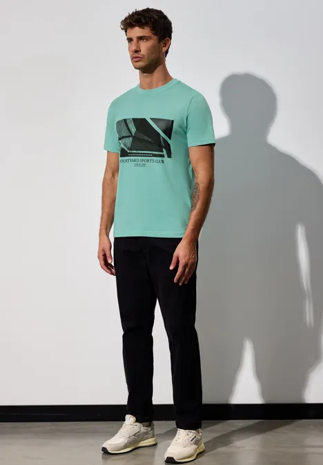 T-Shirt mit Print mint green