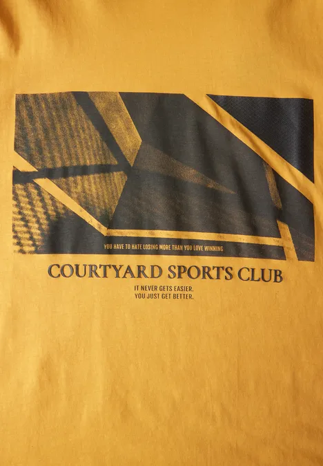 T-Shirt mit Print electric yellow