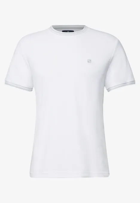 T-Shirt mit Struktur bright white